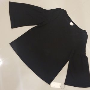 NWT- A.New.Day - Bell Sleeve Black Blouse